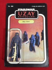 STAR WARS VINTAGE BLUE STAR UZAY REPRODUCTION TURKISH BOOTLEG BLUE STORMTROOPER