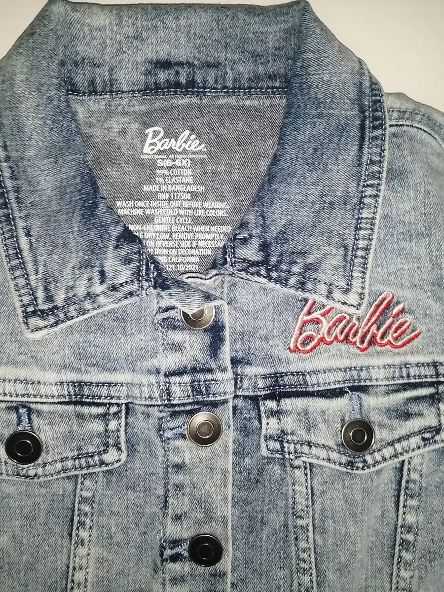 NEW BARBIE Girl Revolution JEAN DENIM JACKET Acid Wash Size Small