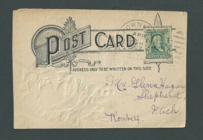 1907 Ultra Thin Embossed Post Card W/#300 These Rarely