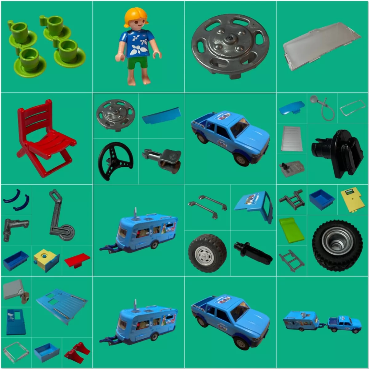 Playmobil 9502 Pickup with Caravan Spare Parts Accessories Choose P16