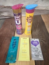 2PK Devoted Creations Lion in the Sun Owl Tan U Bronzing Tanning Lotion +Packets