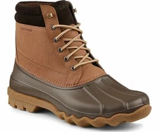 NIB MEN'S SPERRY STS14140 BREWSTER WATERPROOF DUCK DARK TAN BOOT $130