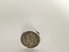Mercury Dime 1940 stainless steel adjustable vintage coin ring jewelry gift