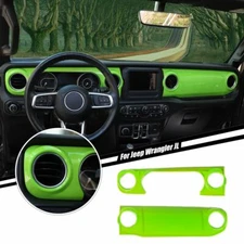 Interior Center Console Dashboard Cover Trim For Jeep Wrangler JL JT 2018+ Green
