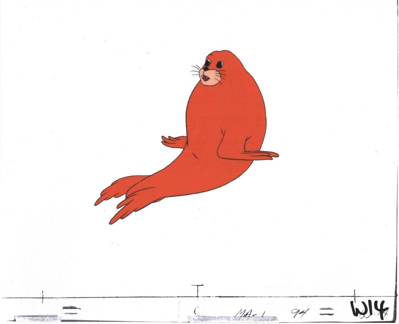 Manta and Moray Whiskers production animation cel Filmation 1978-80 b3w14