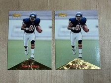 (2) 1996 Chicago Bears ROOKIE Bobby Engram Pinnacle Football GOLD Card #156 RC