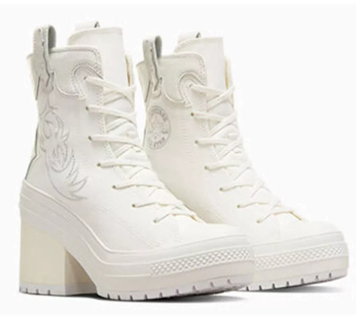 Converse Chuck 70 De Luxe Western Platform Sneakers in White - Multiple Sizes-image