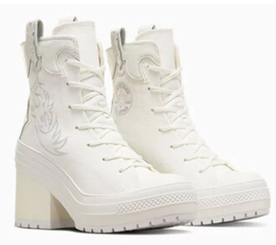 Converse Chuck 70 De Luxe Heel Western Hi Platform-White-A10335C-Multiple Sizes