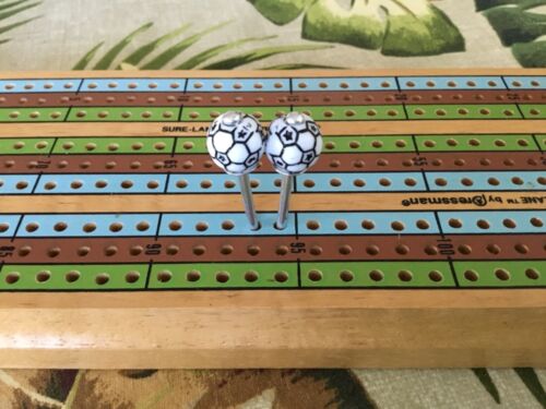 soccer bal cribbage pegs, price is per pair, plus shipping. - Picture 1 of 1