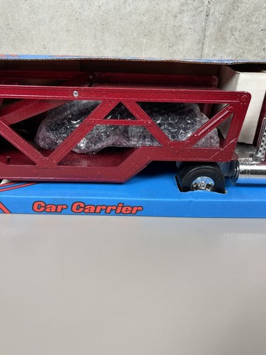 VTG New In Box! Ertl Pressed Steel Car Carrier With Pontiac Firebird - Picture 10 of 10