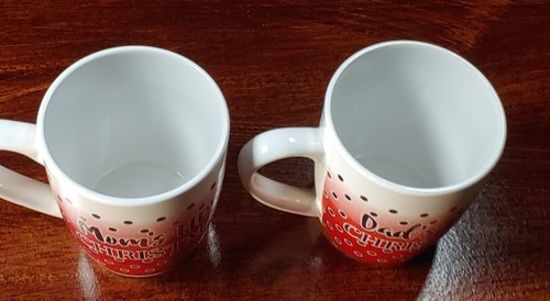 Dad's First & Mom's First Christmas Coffee Mug Cup American Atelier Stoneware - Picture 8 of 13