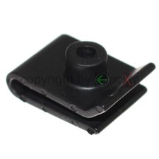 12 Karosseriemutter Clip Schwarz Kunststoff Blechmutter U-Mutter NUT M4 Loch NEU