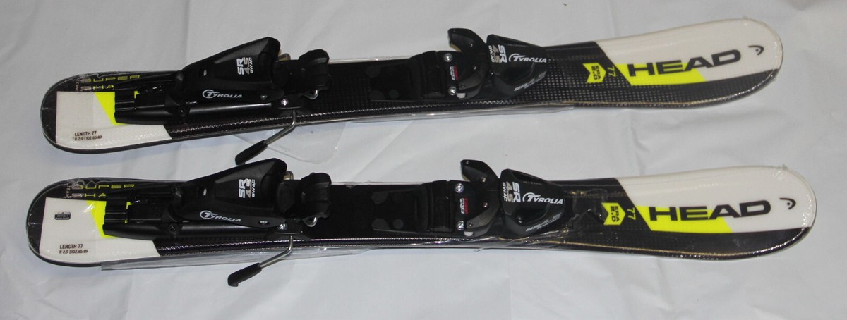 NEW HEAD Supershape kids Skis 77cm + Tyrolia adjustable bindings