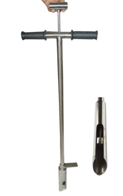 40 inch（50mm）Soil Sample Probe Tool 8'' Ejector 304 Grade Steel with Foot Peg