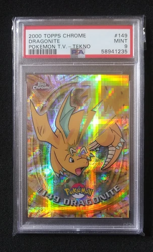 2000 TOPPS CHROME POKEMON #149 DRAGONITE TEKNO PSA 9 (Pop 1 of 10)
