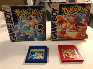 Pokemon Versione Rossa E Blu Originale Gameboy Nintendo Edizione Inglese Ebay