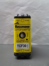 New Bussmann TCF 30 30 Amps Dual-Element Cube Fuse Current Limiting 600 Volts