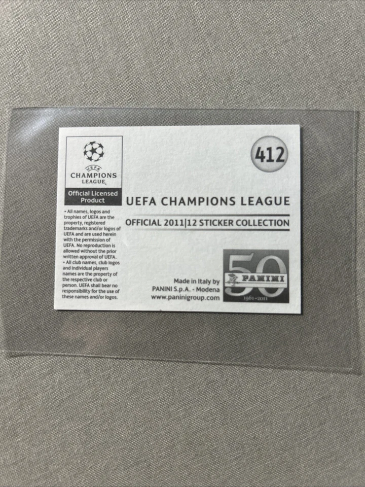 ROBERT LEWANDOWSKI PEGATINA TEMPRANA PANINI CHAMPIONS LEAGUE 2011/12 ¡Dortmund #412! Foto 2 de 2