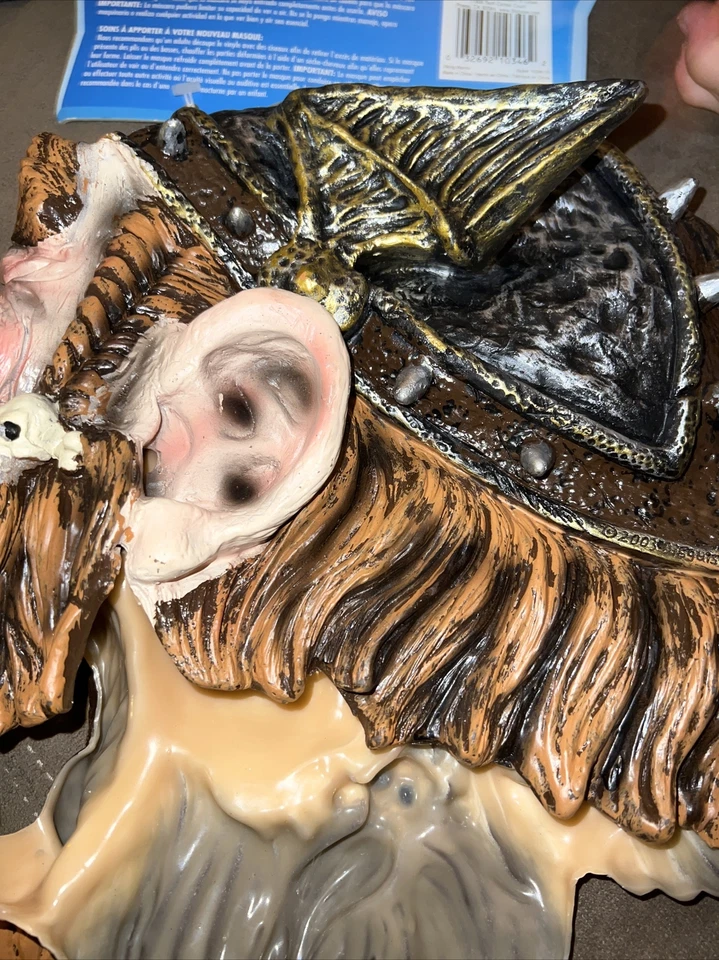 Halloween Full Face Latex Mask - Viking Warrior Dwarf Dragon Helmet Disguise EUC - Image 3 of 3