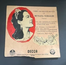 DISCO VINILE 33 - VERDI AND PUCCINI RECITAL BY RENATA TIBALDI