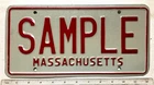 1972 to 1978 Massachusetts Sample License Plate "SAMPLE"