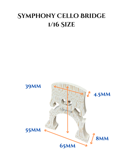 Symphony 5 Year Seasoned European Maple, Belgian Style Cello Bridges - FCB30 - Picture 12 of 12