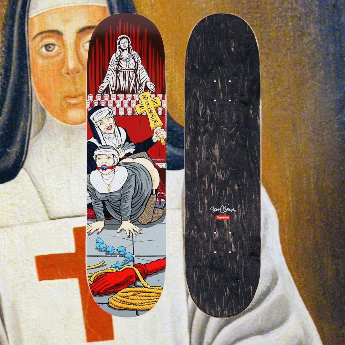 Supreme Nuns & Guns (Nuns) Sean Cliver Skateboard Deck Brand New