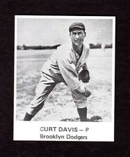 #21 CURT DAVIS, Dodgers ~ 1942 Play Ball USA | 1976 HRT/RES commemorative card