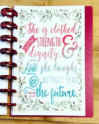 Proverbs 'Clothed in Strength' Dashboard 4 use w/ TUL/Arc (8 disc) Planner~