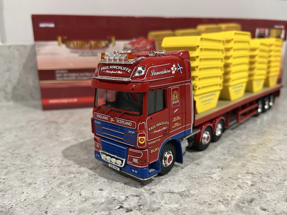 Corgi - DAF 105 w/Flatbed & Skip Load - Hinchliffe - CC14111 - 1:50 - New/Mint - Image 2 of 4