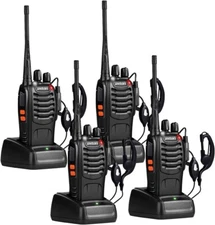 4 Pack Set Long Range Walkie Talkie 50 Mile Two Way Radio Charge Waterproof
