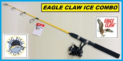 EAGLE CLAW ICE EAGLE Fishing Rod & Reel Combo 36'' Length FREE USA SHIP #IE36MH1C