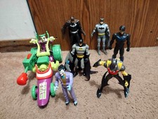Mixed Lot Of 7 Batman Action Figures Toys  Vehicle For Joker  