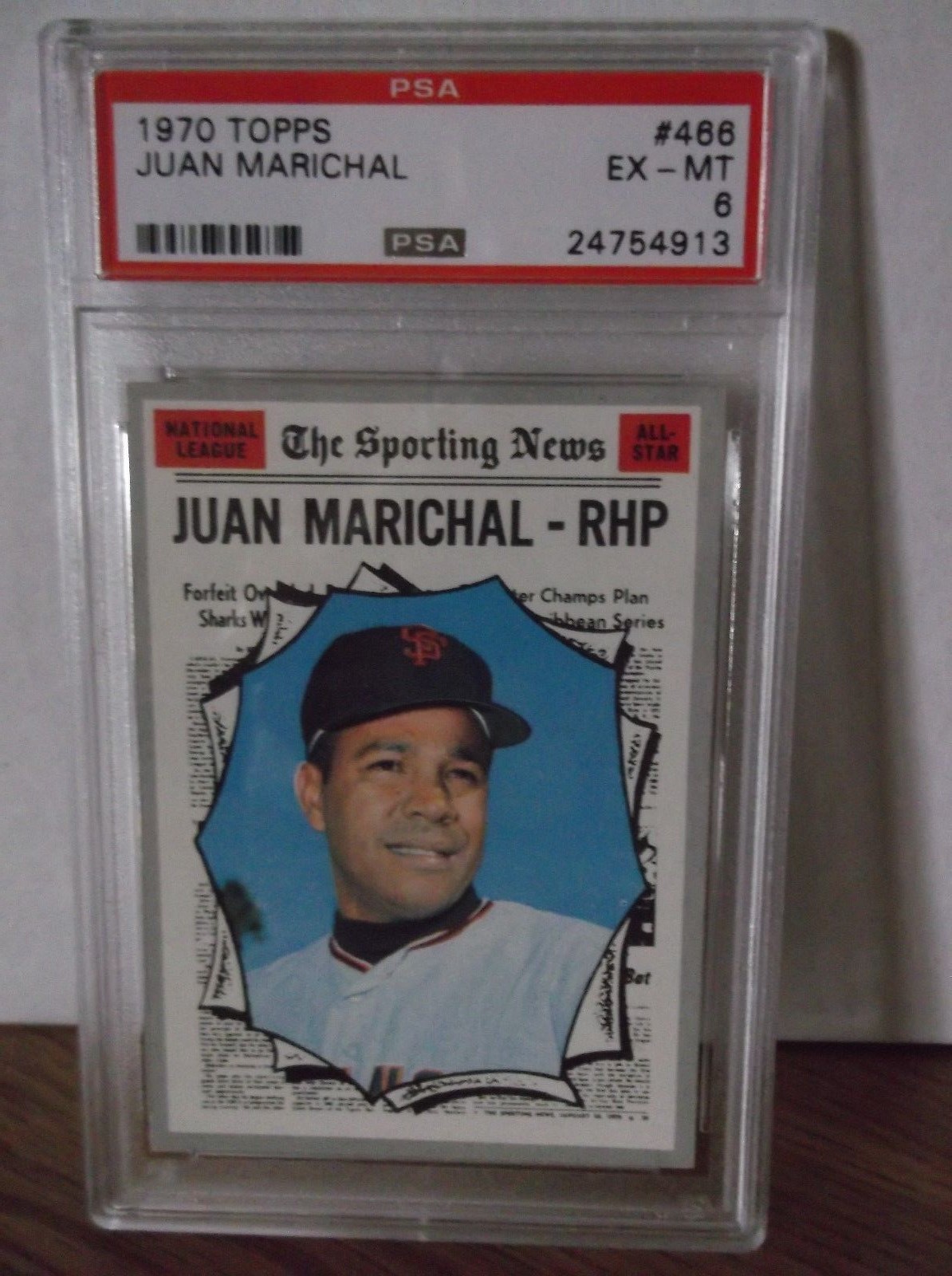 1970 Topps #466 - JUAN MARICHAL -PSA 6 Ex Mint