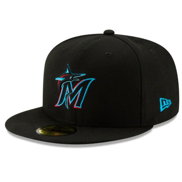 NWT MLB Miami Marlins New Era 59FIFTY Fitted Electric Blue Baseball Hat Size 7 eBay