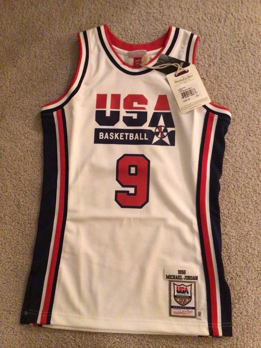 Men's Mitchell & Ness Michael Jordan White USA Basketball Authentic 1992 Jersey Size: Small