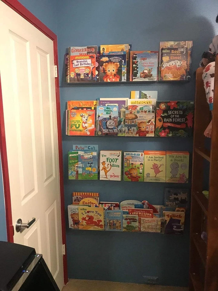 Детская акриловая плавающая книжная полка NIUBEE 2 упаковки 36 дюймов прозрачная 36 дюймов - Изображение 4 из 4