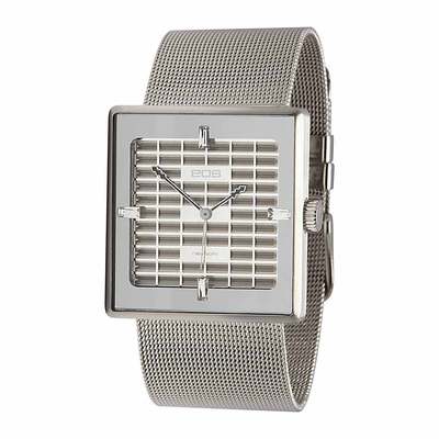 EOS New York Women's ''Petra Steel'' Quartz Steel Swarovski Mesh Silver Watch