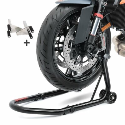 2 Adaptateurs De Béquille Moto Avec Griffe En U - Support Roue Arrière - Capacité 400 Kg - Fer Galvanisé