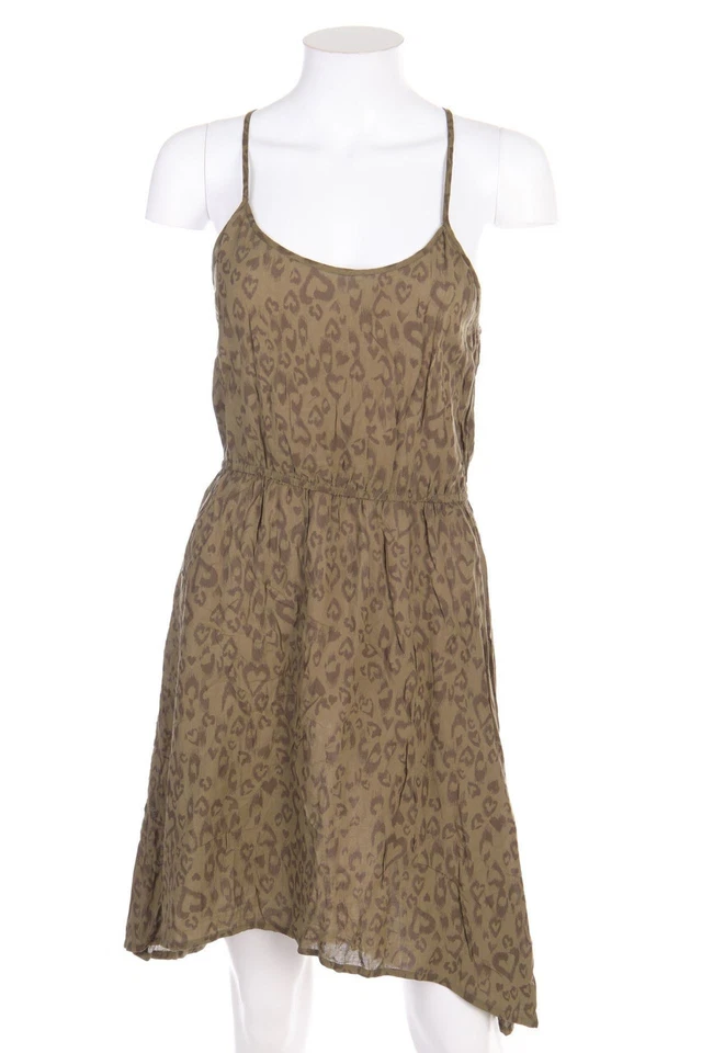 H&M DIVIDED Kleid Leo Print D 36 olivgrün