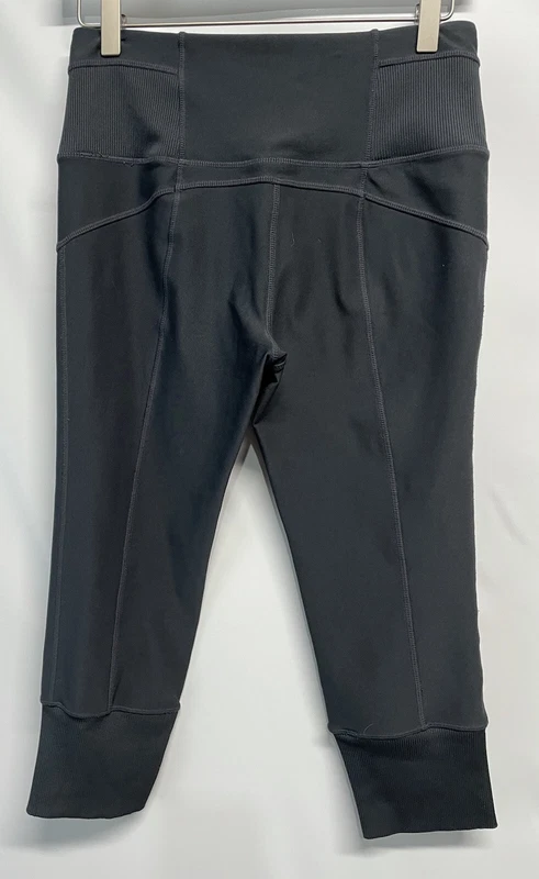 mpg cropped athletic capri length ribbed detail epoc leggings