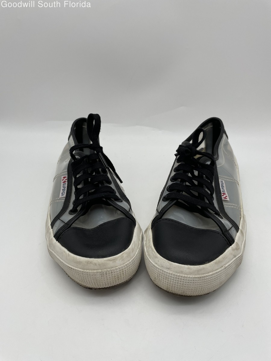 Superga Womens Gray Patent Leather Lace Up Low Top Sneaker shoes Size EUR 