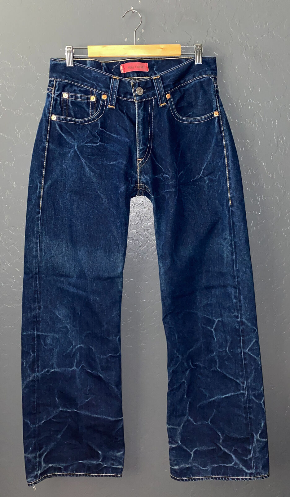 LEVI'S Real Loose Type 1 Denim Jeans Dark Wash Wi… - image 8