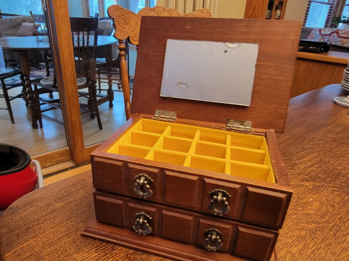 Vintage Wood Jewelry Box With Lock from Apollo Box