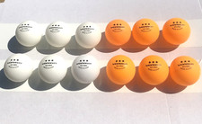 12 Tischtennisball Tischtennis Bälle 3 Stern 40+ / 6 Weiß + 6 Orange Ball 40mm
