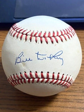 BILL DICKEY 2 SIGNED AUTOGRAPHED OAL BASEBALL!  Yankees!  HOF!