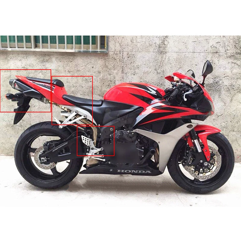 Sistema de escape para motocicleta Honda CBR1000RR 2004-2007 2 tubo silenciador medio Foto 2 de 4