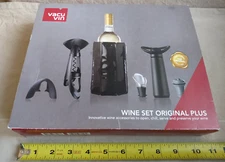 Vacu Vin Gift Set Wine Original Plus 6 pcs Cooler Bottle Opener Wine Pump, NEW