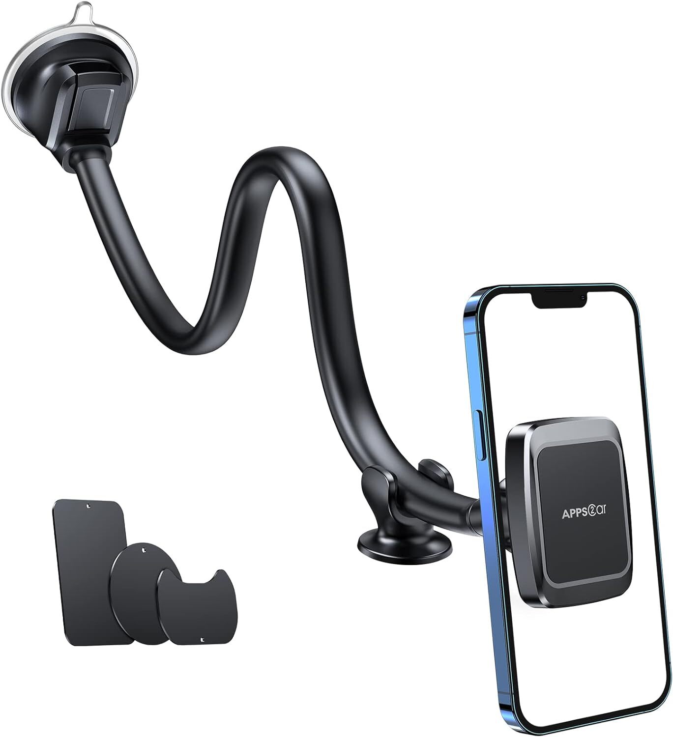 13-inch Magnetic Car Phone Mount with Flexible Long Arm & 6 Super Strong Magnets