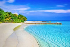 10x8ft Blue Sky Sunny Beach Landscape Photo Background Vinyl Studio Backdrop LB
